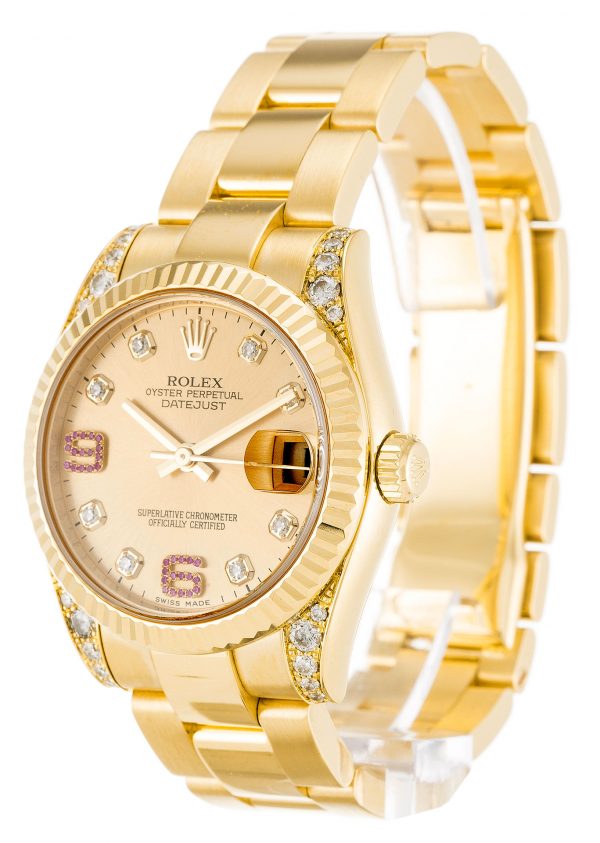 Rolex Mid-size Datejust 178238 Ladies 36 Mm Yellow Gold Set With Diamonds Case Automatic Movement - Image 2