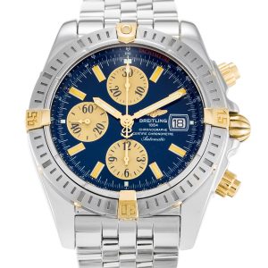 Breitling Chronomat Evolution B13356 Mens 43.7 Mm Steel & Yellow Gold Case Quartz Movement