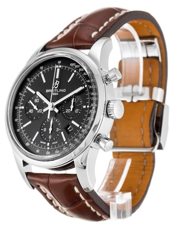 Breitling Transocean Chronograph Ab0152 Mens 43 Mm Steel Case Quartz Movement - Image 2