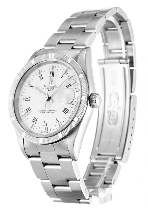 Rolex Oyster Perpetual Date 15210 Unisex 34 Mm Steel Case Automatic Movement - Image 2