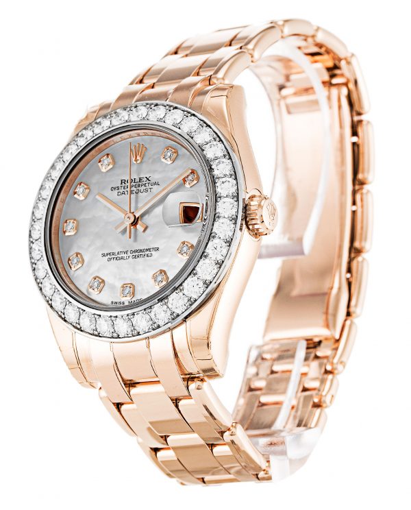 Rolex Pearlmaster 81285 Ladies 36 Mm Rose Gold Set With Diamonds Case Automatic Movement - Image 2