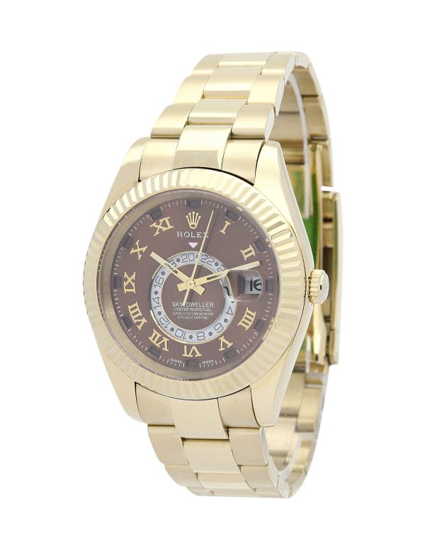 Rolex Sky-dweller 326938 Mens 42 Mm Yellow Gold Case Automatic Movement - Image 2