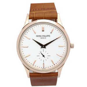 Patek Philippe Calatrava 5123r-001 Mens 38 Mm Rose Gold Case Manual Movement