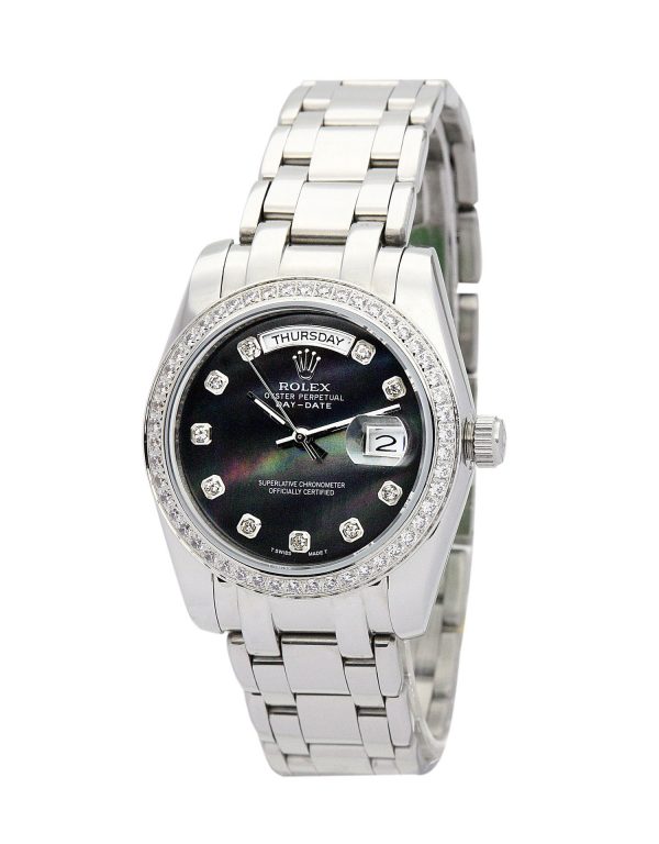 Rolex Day-date 118346 Mens 36 Mm Platinum Set With Diamonds Case Automatic Movement - Image 2