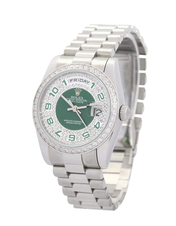 Rolex Day-date 118346 Lady 36 Mm Steel With Diamonds Case Automatic Movement - Image 2